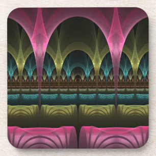 Special Fantasy Pattern Abstract Colorful Fractal Beverage Coaster