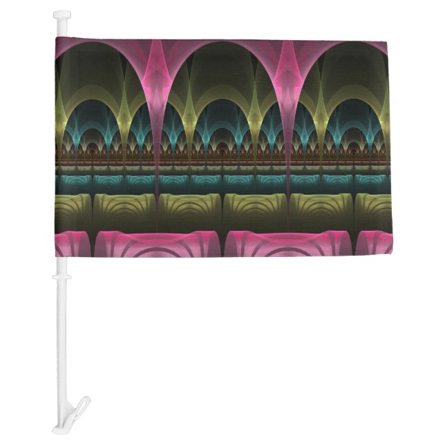 Special Fantasy Pattern Abstract Colorful Fractal Car Flag (Front)