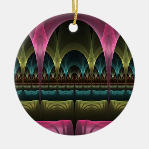 Special Fantasy Pattern Abstract Colorful Fractal Ceramic Ornament