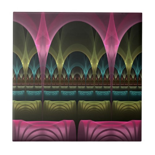 Special Fantasy Pattern Abstract Colorful Fractal Ceramic Tile