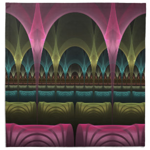 Special Fantasy Pattern Abstract Colorful Fractal Cloth Napkin