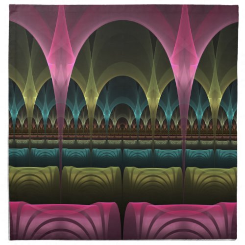 Special Fantasy Pattern Abstract Colorful Fractal Cloth Napkin
