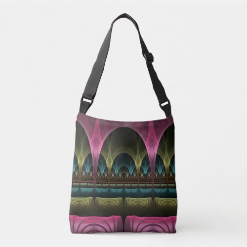 Special Fantasy Pattern Abstract Colorful Fractal Crossbody Bag