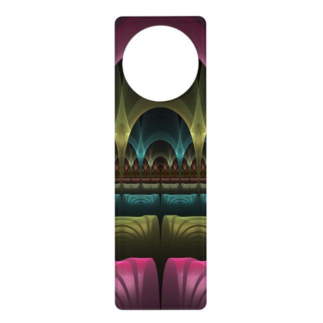Special Fantasy Pattern Abstract Colorful Fractal Door Hanger (Front)