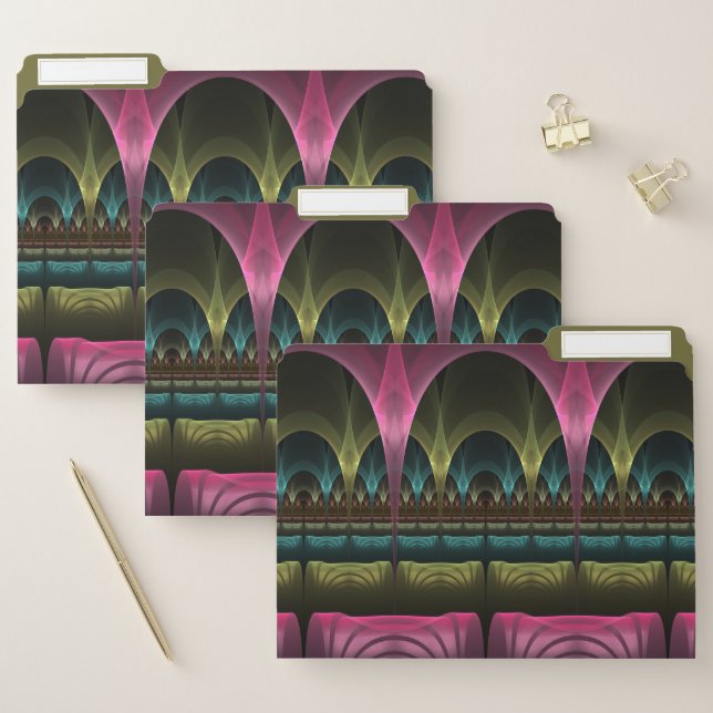 Special Fantasy Pattern Abstract Colorful Fractal File Folder (Set)