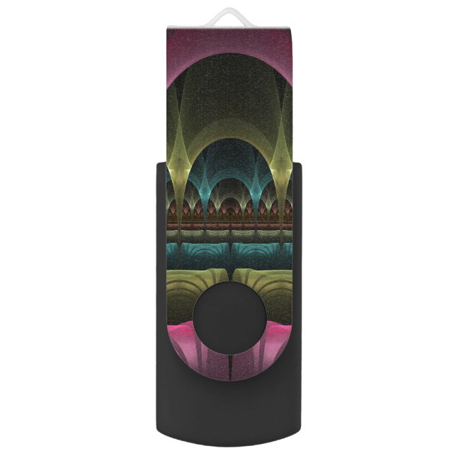 Special Fantasy Pattern Abstract Colorful Fractal Flash Drive (Front Vertical)