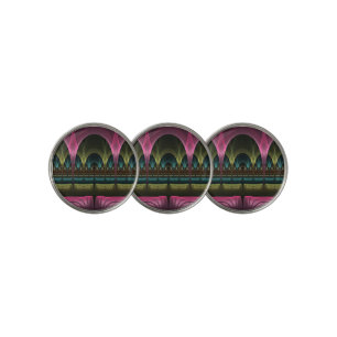 Special Fantasy Pattern Abstract Colorful Fractal Golf Ball Marker