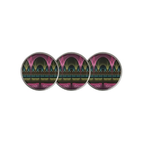 Special Fantasy Pattern Abstract Colorful Fractal Golf Ball Marker