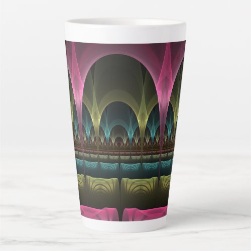 Special Fantasy Pattern Abstract Colorful Fractal Latte Mug