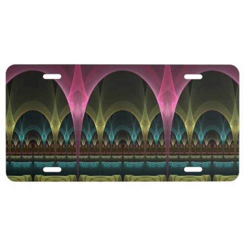 Special Fantasy Pattern Abstract Colorful Fractal License Plate