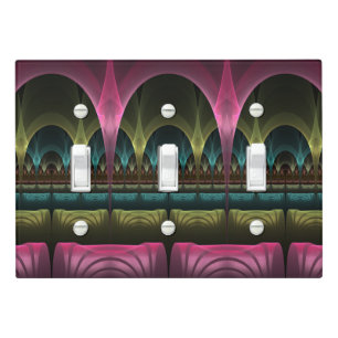 Special Fantasy Pattern Abstract Colorful Fractal Light Switch Cover