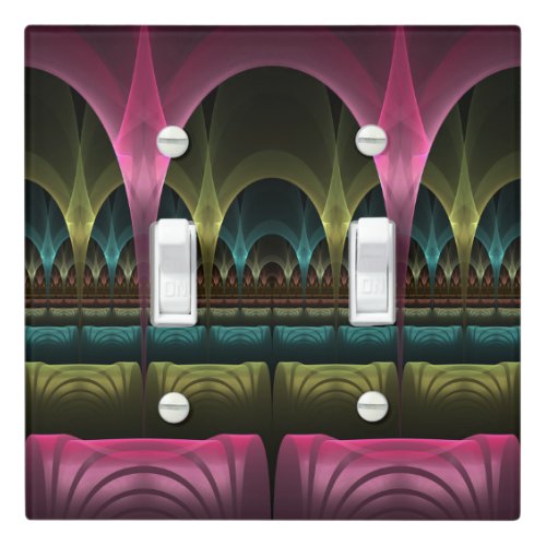 Special Fantasy Pattern Abstract Colorful Fractal Light Switch Cover
