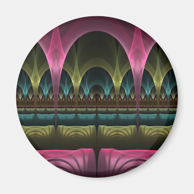 Special Fantasy Pattern Abstract Colorful Fractal Magnet (Front)