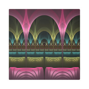 Special Fantasy Pattern Abstract Colorful Fractal Metal Print