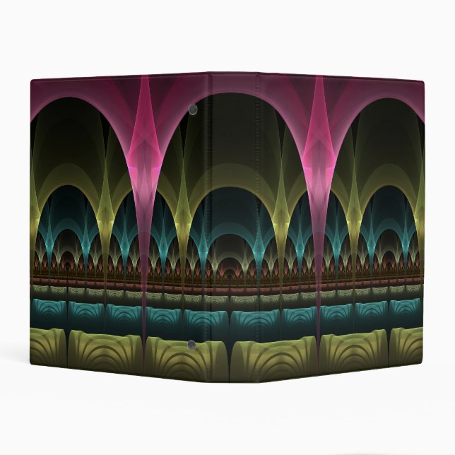 Special Fantasy Pattern Abstract Colorful Fractal Mini Binder (Background)