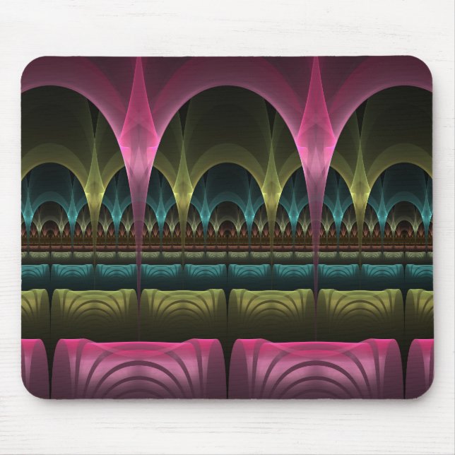 Special Fantasy Pattern Abstract Colorful Fractal Mouse Pad (Front)