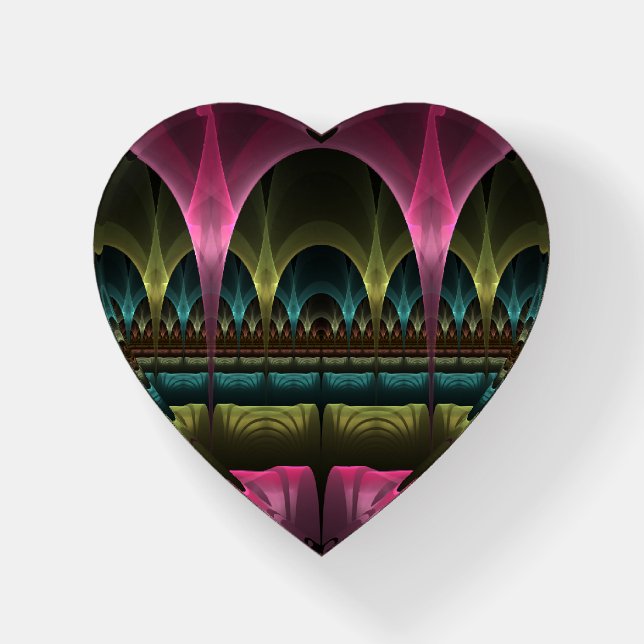 Special Fantasy Pattern Abstract Colorful Fractal Paperweight (Front)