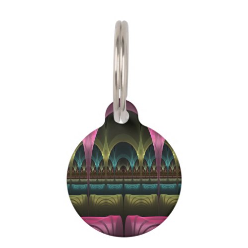 Special Fantasy Pattern Abstract Colorful Fractal Pet ID Tag