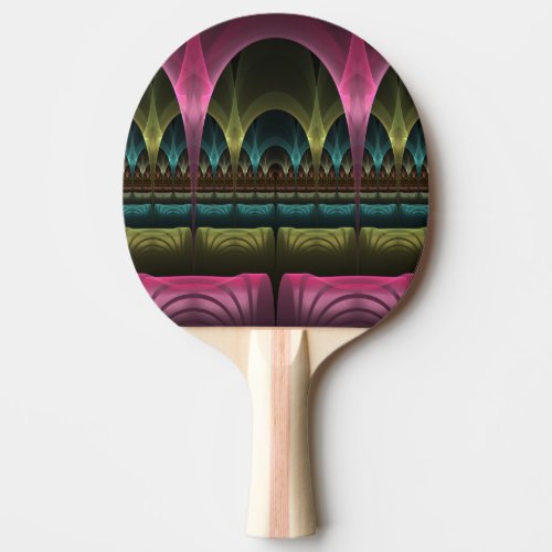 Special Fantasy Pattern Abstract Colorful Fractal Ping Pong Paddle