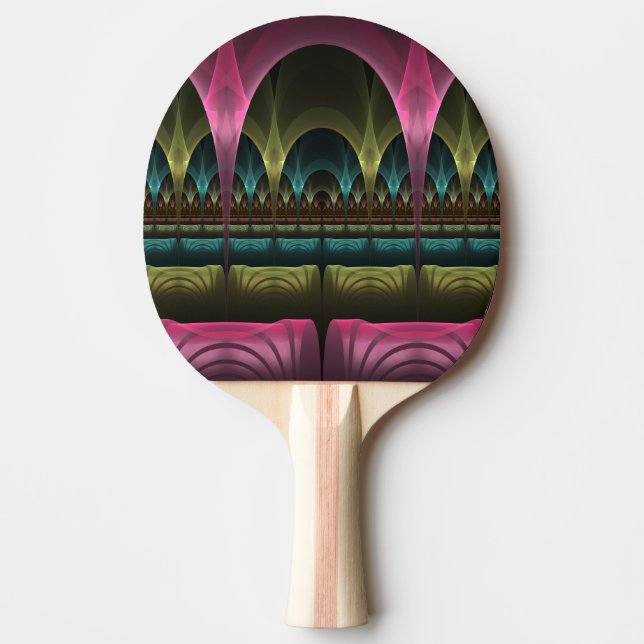 Special Fantasy Pattern Abstract Colorful Fractal Ping Pong Paddle (Front)