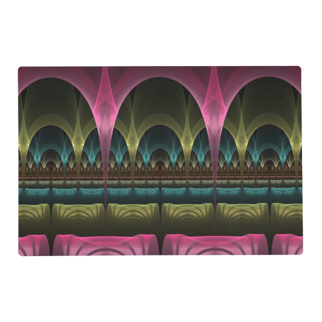 Special Fantasy Pattern Abstract Colorful Fractal Placemat (Front)