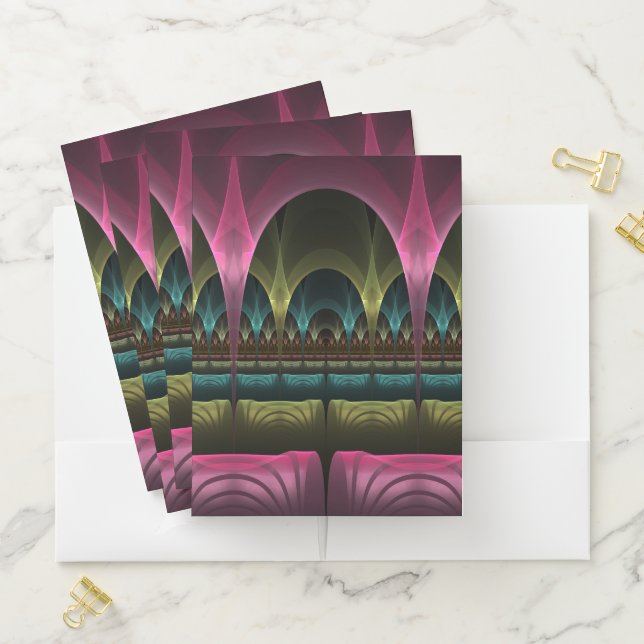 Special Fantasy Pattern Abstract Colorful Fractal Pocket Folder (In Situ)