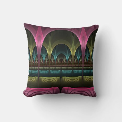 Special Fantasy Pattern Abstract Colorful Fractal Throw Pillow