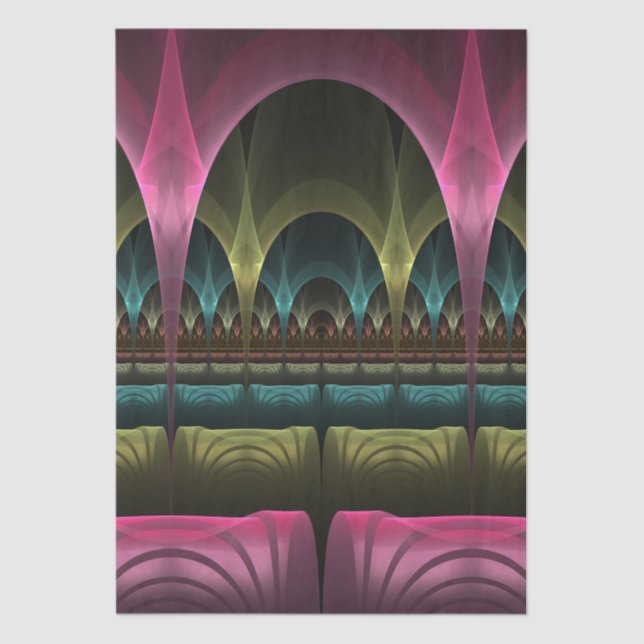 Special Fantasy Pattern Abstract Colorful Fractal Tissue Paper (Front)