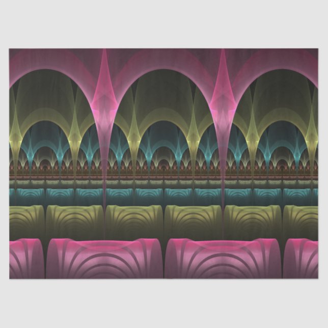 Special Fantasy Pattern Abstract Colorful Fractal Tissue Paper (Front)