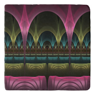 Special Fantasy Pattern Abstract Colorful Fractal Trivet