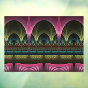 Special Fantasy Pattern Abstract Colorful Fractal Window Cling