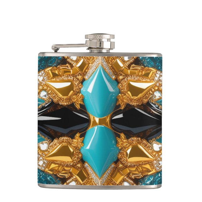 Special flask with Bahamas Colors Design (Front)