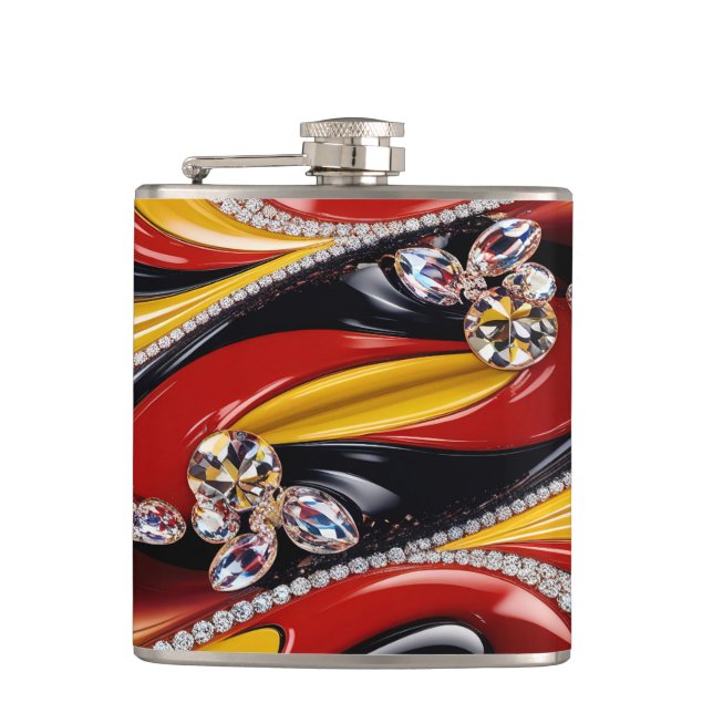 Special flask with Belgian Colors Design (Front)