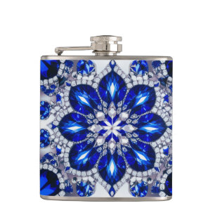 Special flask with Blue White Colors Design