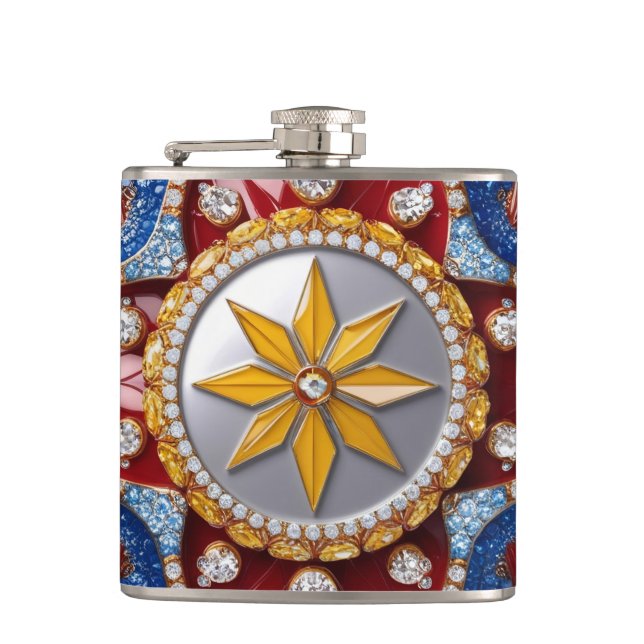 Special flask with Colombian Colors Design (Front)