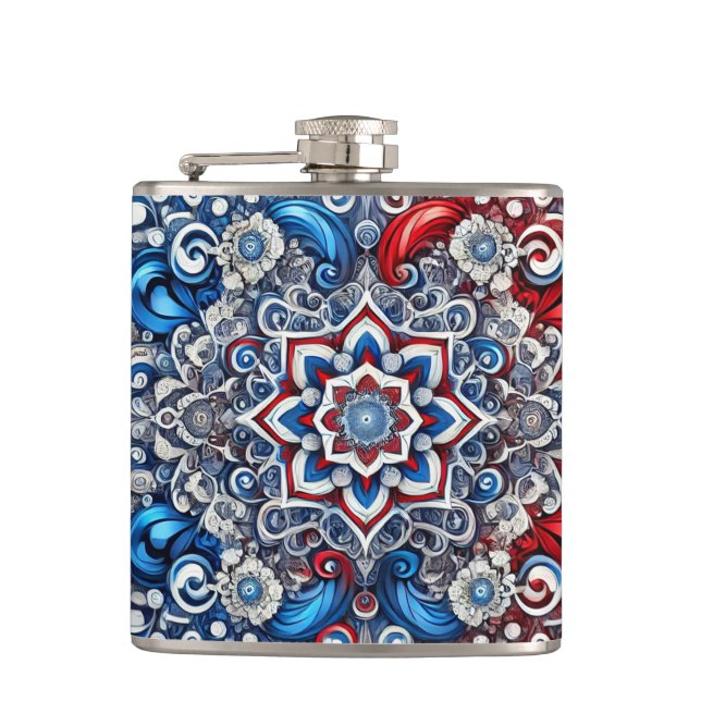 Special flask with French Colors Design (Front)