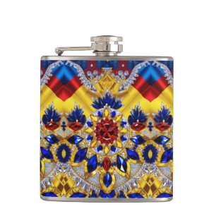 Special flask with Romanian Colors Design
