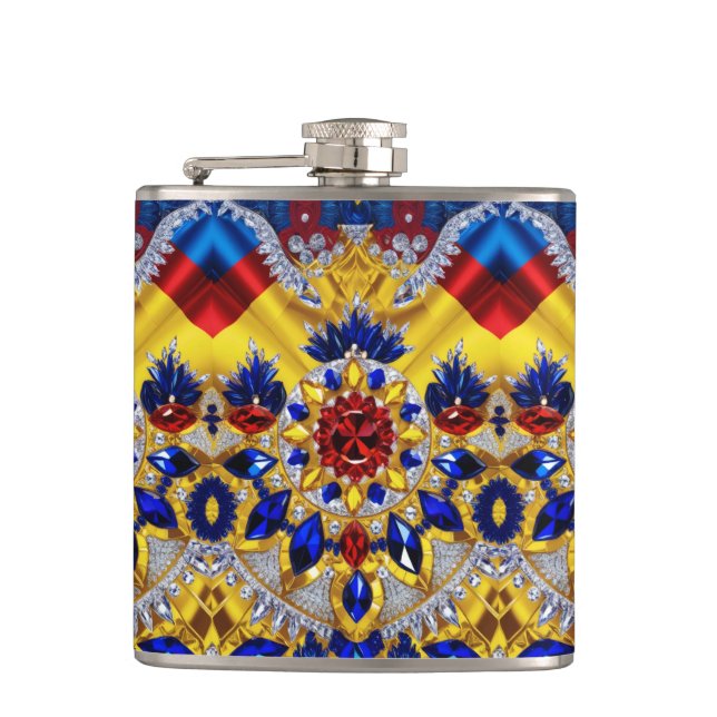 Special flask with Romanian Colors Design (Front)