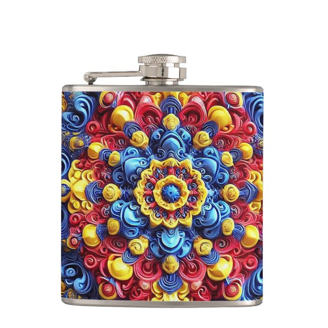 Special flask with Romanian Colors Design (Front)