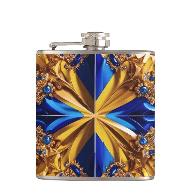 Special flask with Sweden Colors Design (Front)