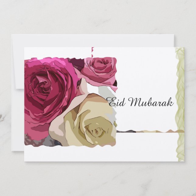 Special floral flat card just for this Eid (Front)