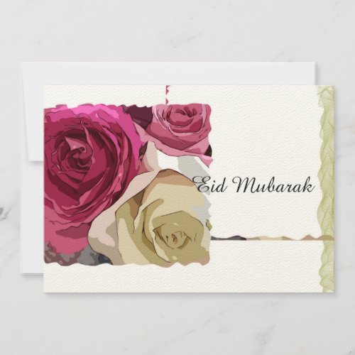 Special floral flat card just for this Eid
