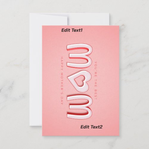 Special for Your Mother Love_Filled Art Collectio Thank You Card