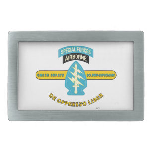 SPECIAL FORCES AIRBORNE "DE OPPRESSO LIBER" BELT BUCKLE
