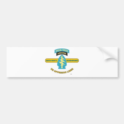 SPECIAL FORCES AIRBORNE DE OPPRESSO LIBER BUMPER STICKER