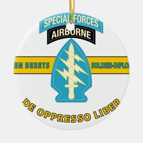 SPECIAL FORCES AIRBORNE DE OPPRESSO LIBER CERAMIC ORNAMENT