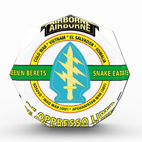 SPECIAL FORCES AIRBORNE PRODUCTS ACRYLIC AWARD