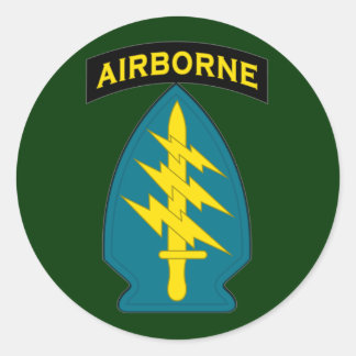 Special Forces - Airborne - shoulder patch Classic Round Sticker