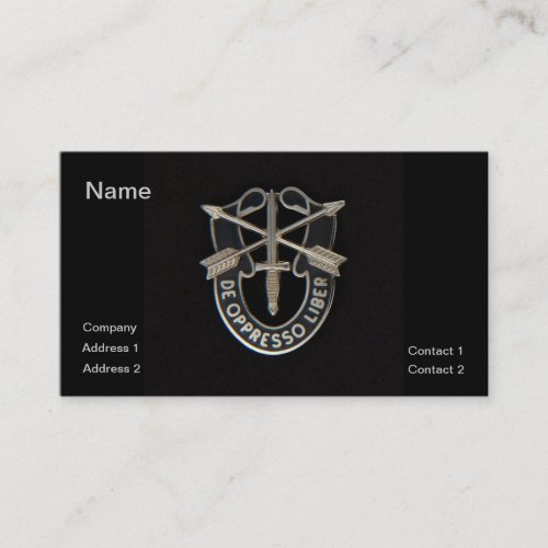 Special Forces Business Card