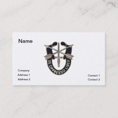 Special Forces Business Card